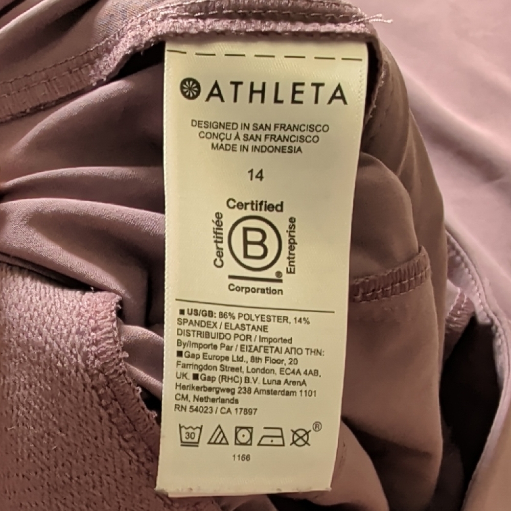 Athleta Brooklyn Heights Pleated Wide Leg Damask Mauve EUC - Picture 7 of 7